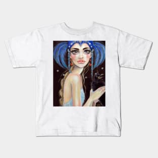 Lenore & the Three Eyed Raven, Original art, PopSurrealism Kids T-Shirt